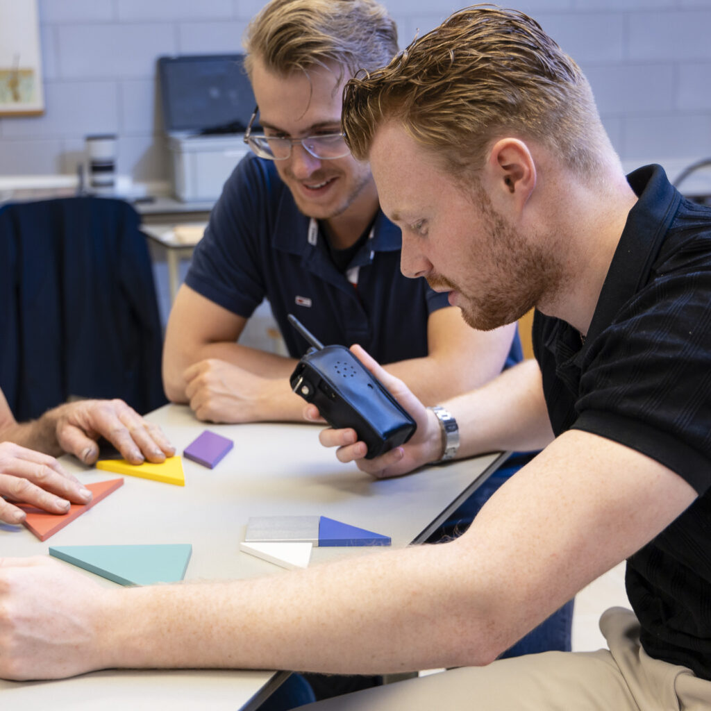 Gebruik van portofoon tijdens training